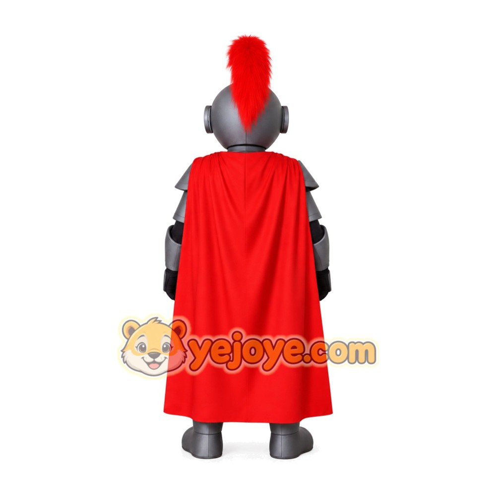 Adorable Silver Warrior School Mascot Costume for Events Promotions Adorable Silver Warrior School Mascot Costume for Events Promotions