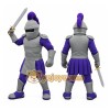 Adorable Purple Warrior School Mascot Costume for Events Promotions Adorable Purple Warrior School Mascot Costume for Events Promotions