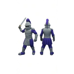 Adorable Purple Warrior School Mascot Costume for Events Promotions