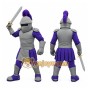 Adorable Purple Warrior School Mascot Costume for Events Promotions