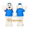 Adorable White Dog Mascot Costume for Events Promotions Adorable White Dog Mascot Costume for Events Promotions