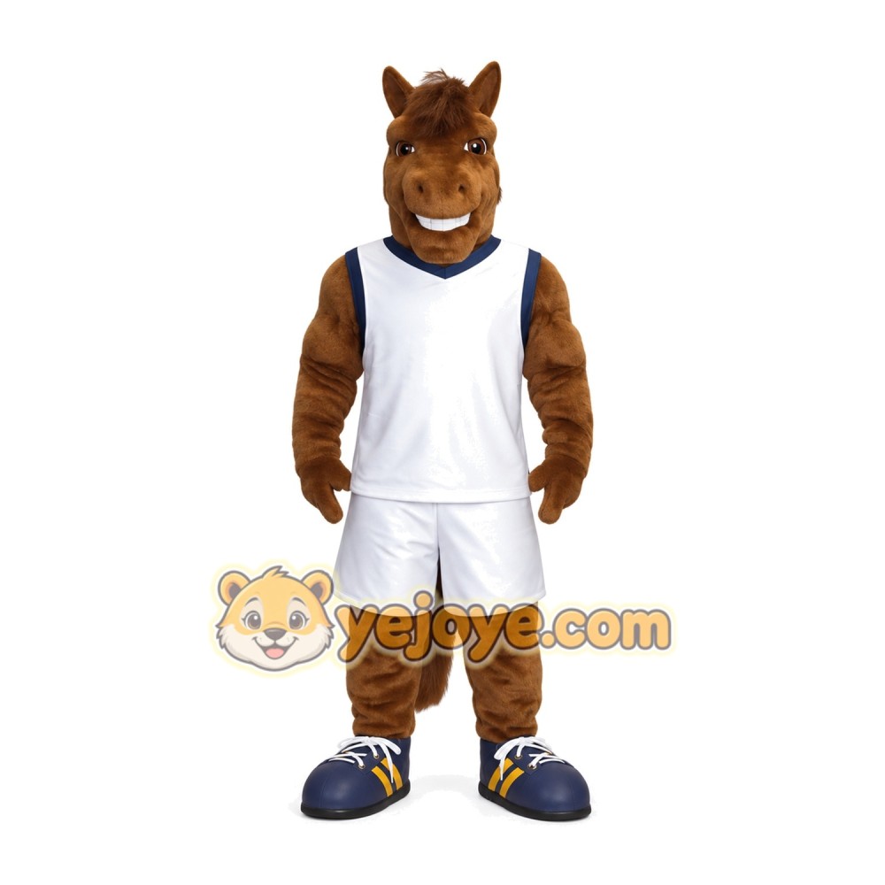 Adorable Brown Horse Mascot Costume for Events Promotions Adorable Brown Horse Mascot Costume for Events Promotions