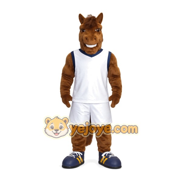 Adorable Brown Horse Mascot Costume for Events Promotions