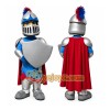Adorable Red Silver Warrior School Mascot Costume for Events Promotions Adorable Red Silver Warrior School Mascot Costume for Events Promotions