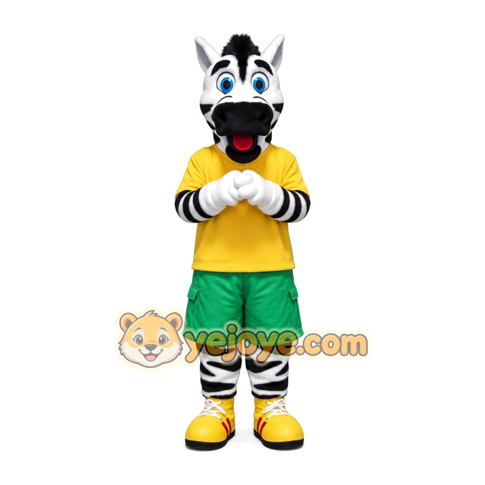 Black and White Zebra Mascot Costume Black and White Zebra Mascot Costume