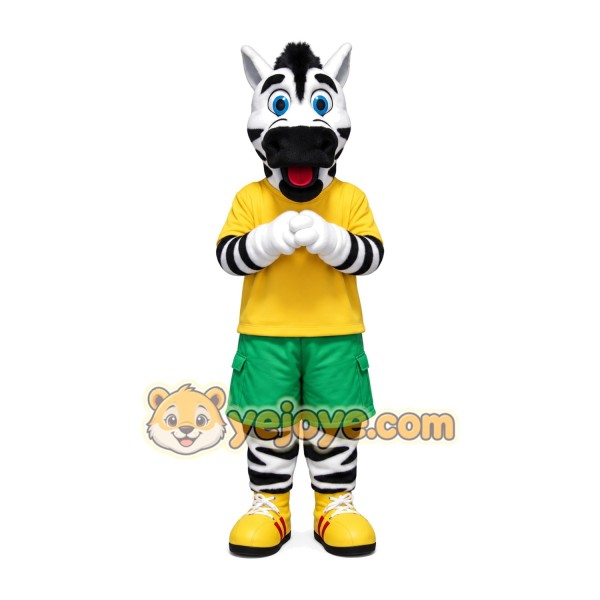 Black and White Zebra Mascot Costume Black and White Zebra Mascot Costume