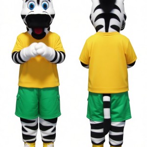 Black and White Zebra Mascot Costume