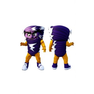 Navy Purple Tornado Mascot Costume