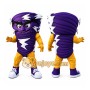 Navy Purple Tornado Mascot Costume