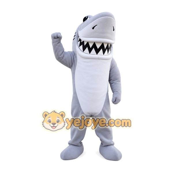 Grey Shark Mascot Costume