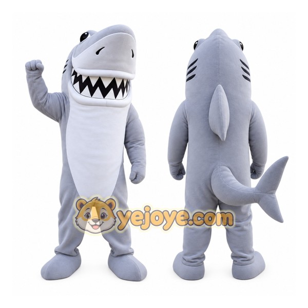 Grey Shark Mascot Costume