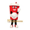 Red Coffee Cup Mascot Costume Red Coffee Cup Mascot Costume
