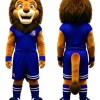 Blue Lion Mascot Costume Full-Body Lion Suit