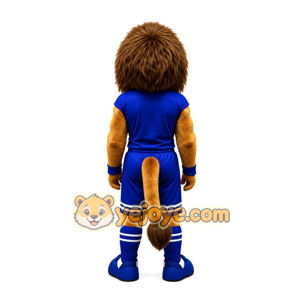 Blue Lion Mascot Costume Full-Body Lion Suit Blue Lion Mascot Costume Full-Body Lion Suit