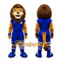 Blue Lion Mascot Costume Full-Body Lion Suit