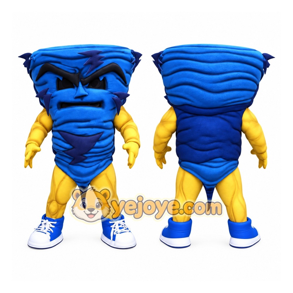 Blue Tornado Mascot Costume Blue Tornado Mascot Costume