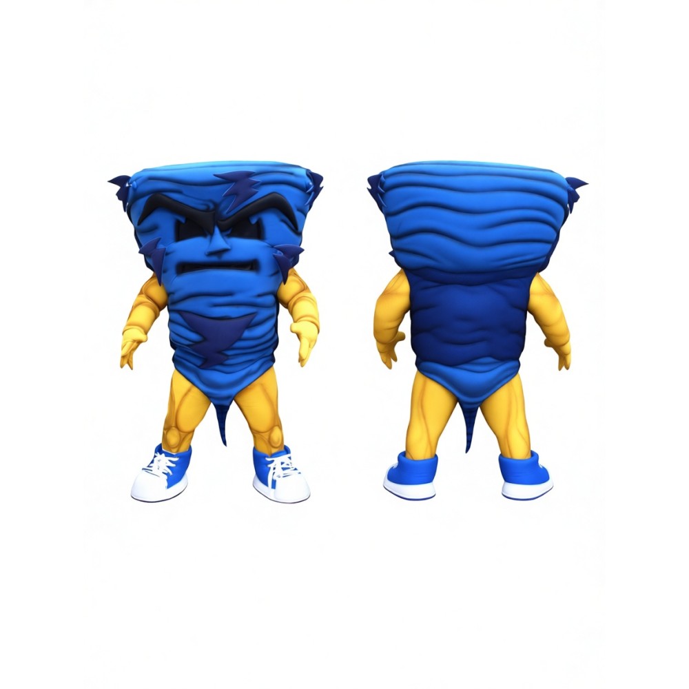 Blue Tornado Mascot Costume