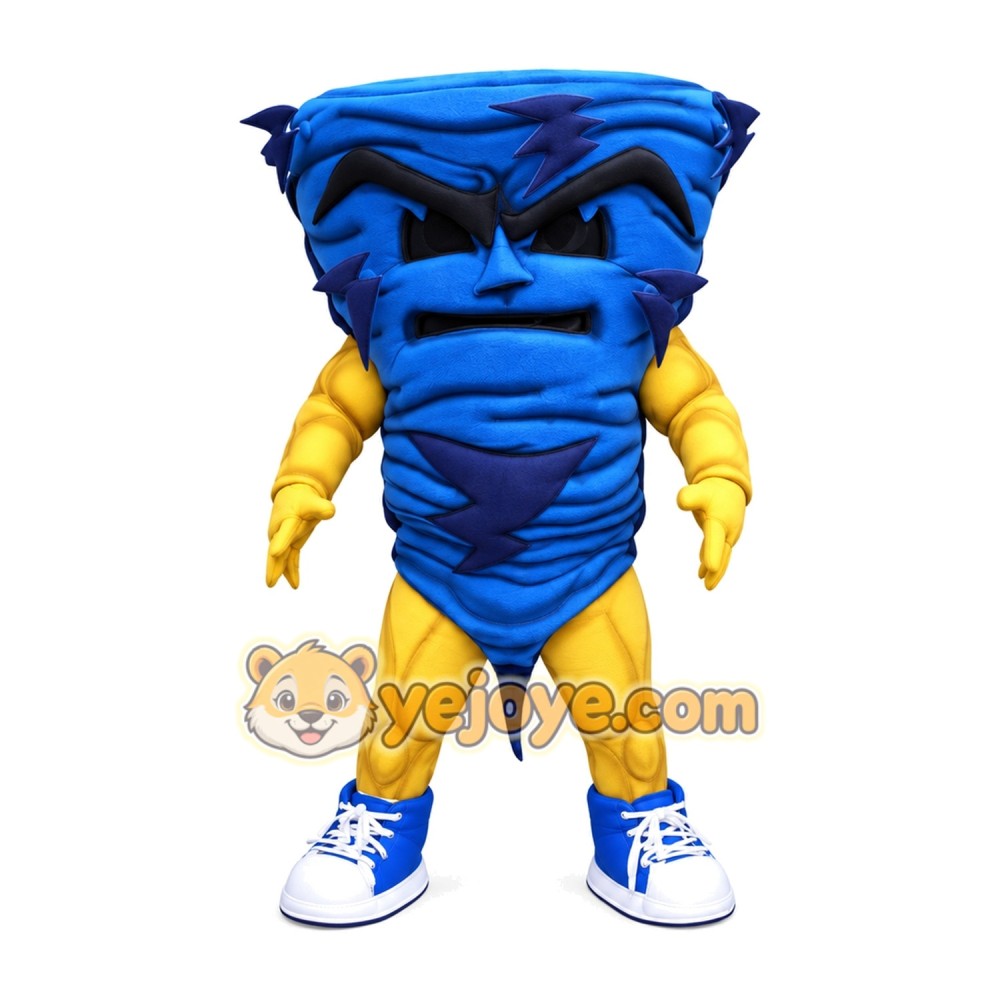 Blue Tornado Mascot Costume Blue Tornado Mascot Costume