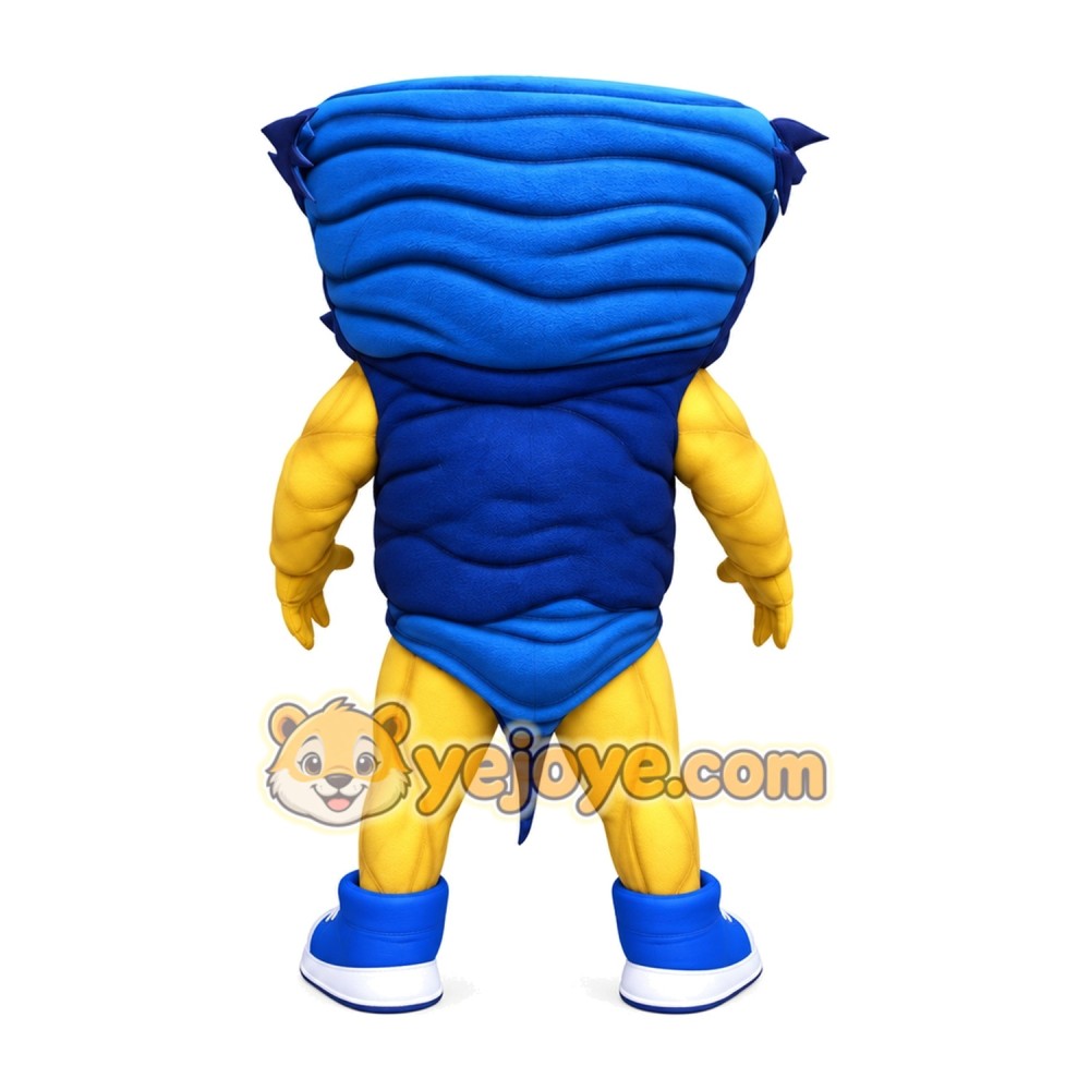 Blue Tornado Mascot Costume Blue Tornado Mascot Costume
