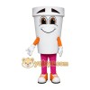 White Cuppy Cup Mascot Costume White Cuppy Cup Mascot Costume