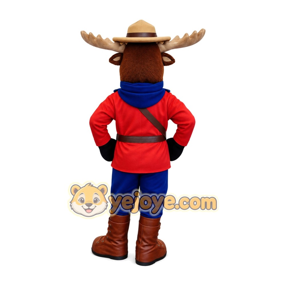 Festive Moose Mascot Costume Festive Moose Mascot Costume