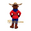 Festive Moose Mascot Costume Festive Moose Mascot Costume