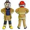 Firefighter Halloween Fire Dog Mascot Costume