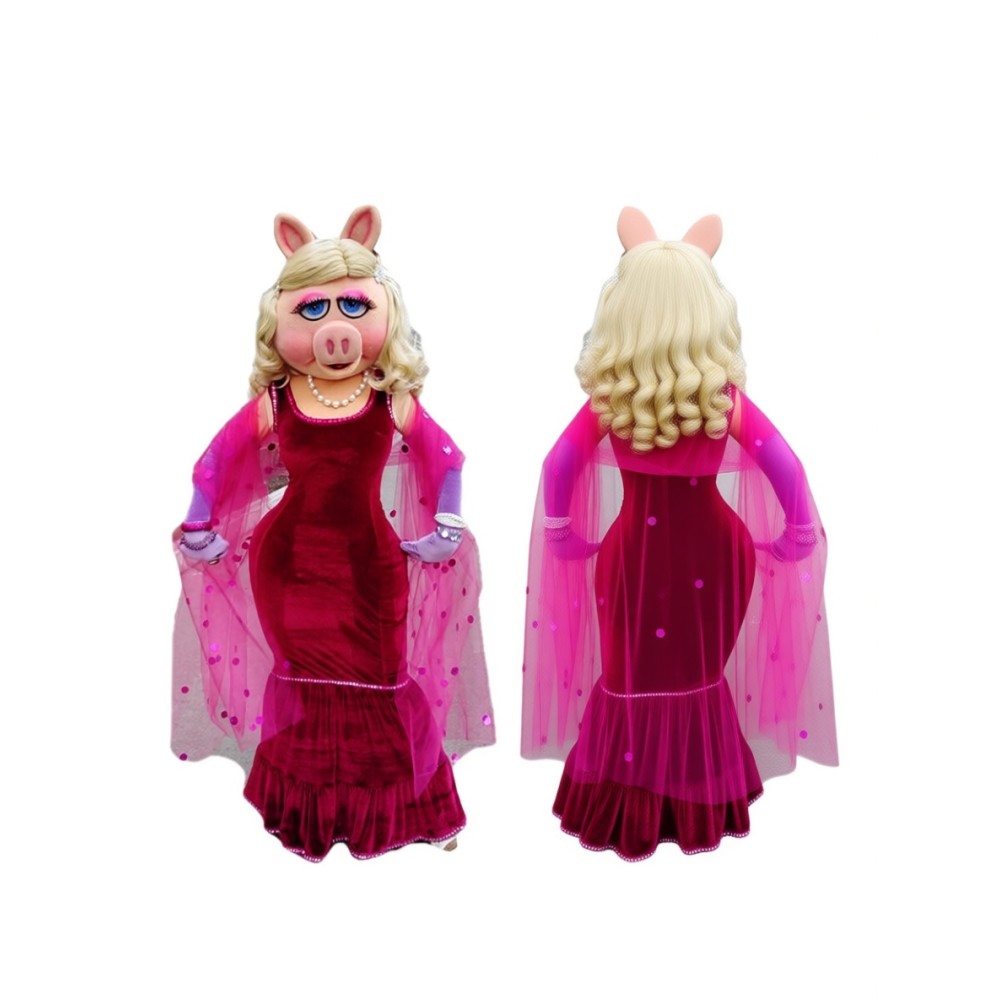 Fashion Miss Piggy Mascot Costume