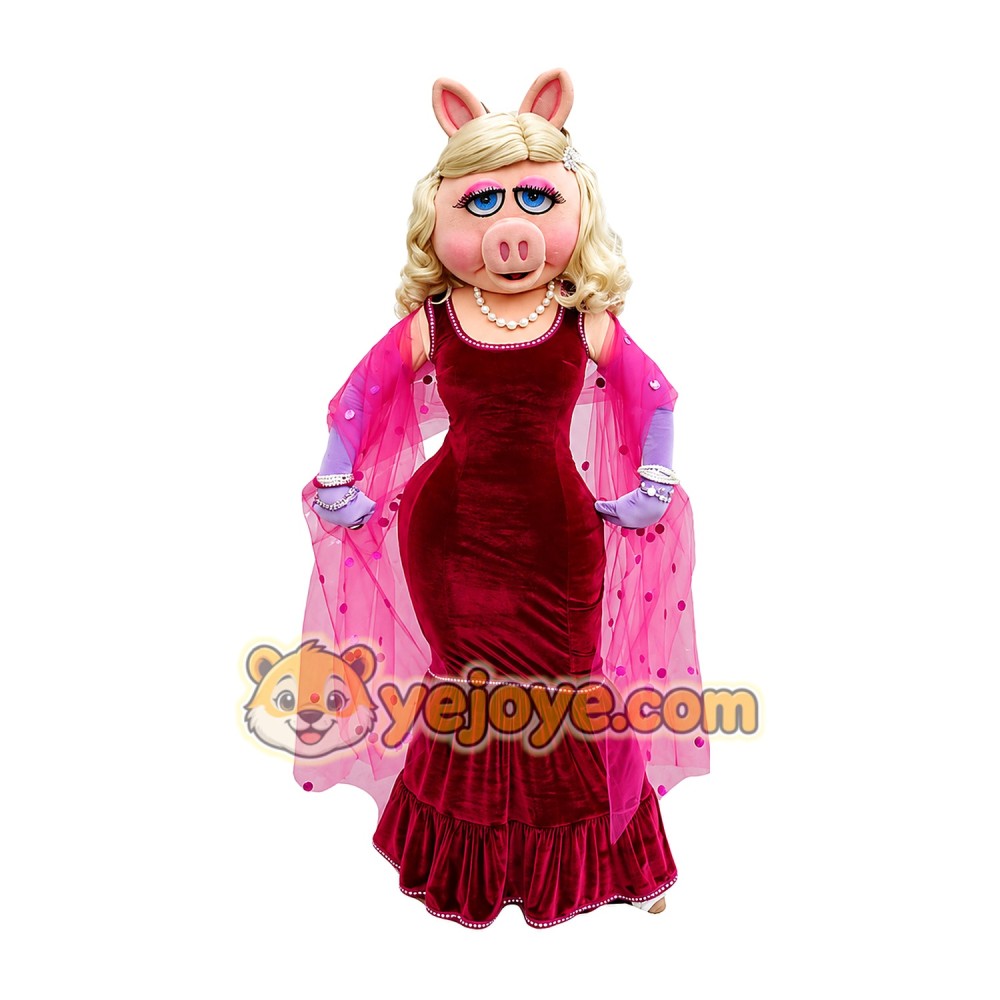 Fashion Miss Piggy Mascot Costume