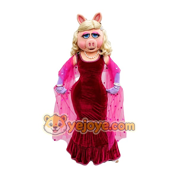Fashion Miss Piggy Mascot Costume