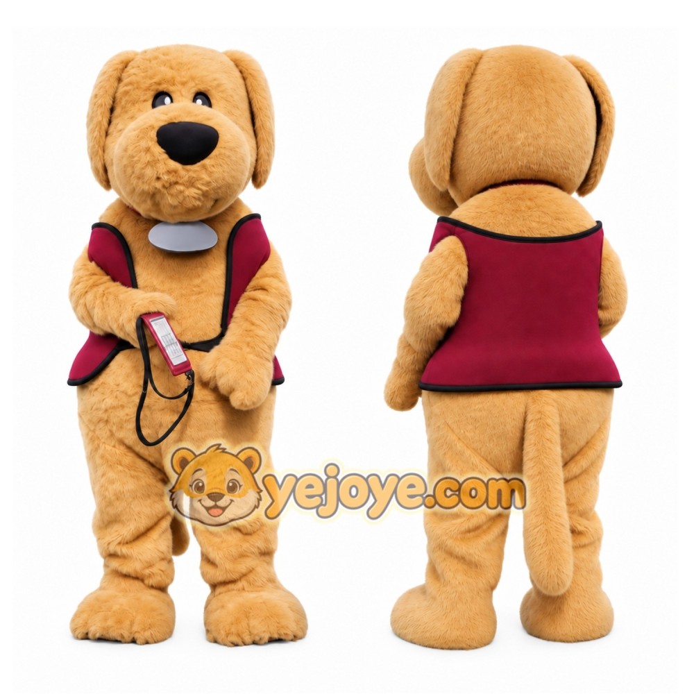 Brown Furry Dog Mascot Costume Brown Furry Dog Mascot Costume