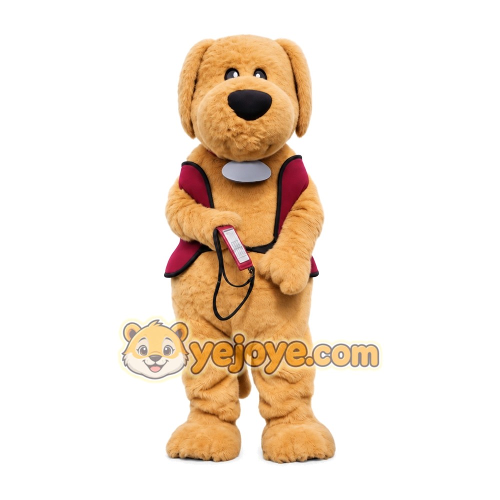 Brown Furry Dog Mascot Costume Brown Furry Dog Mascot Costume