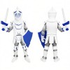 Blue & Sliver Knight Mascot Costume