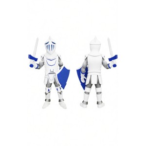 Blue & Sliver Knight Mascot Costume