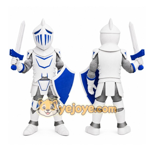 Blue & Sliver Knight Mascot Costume