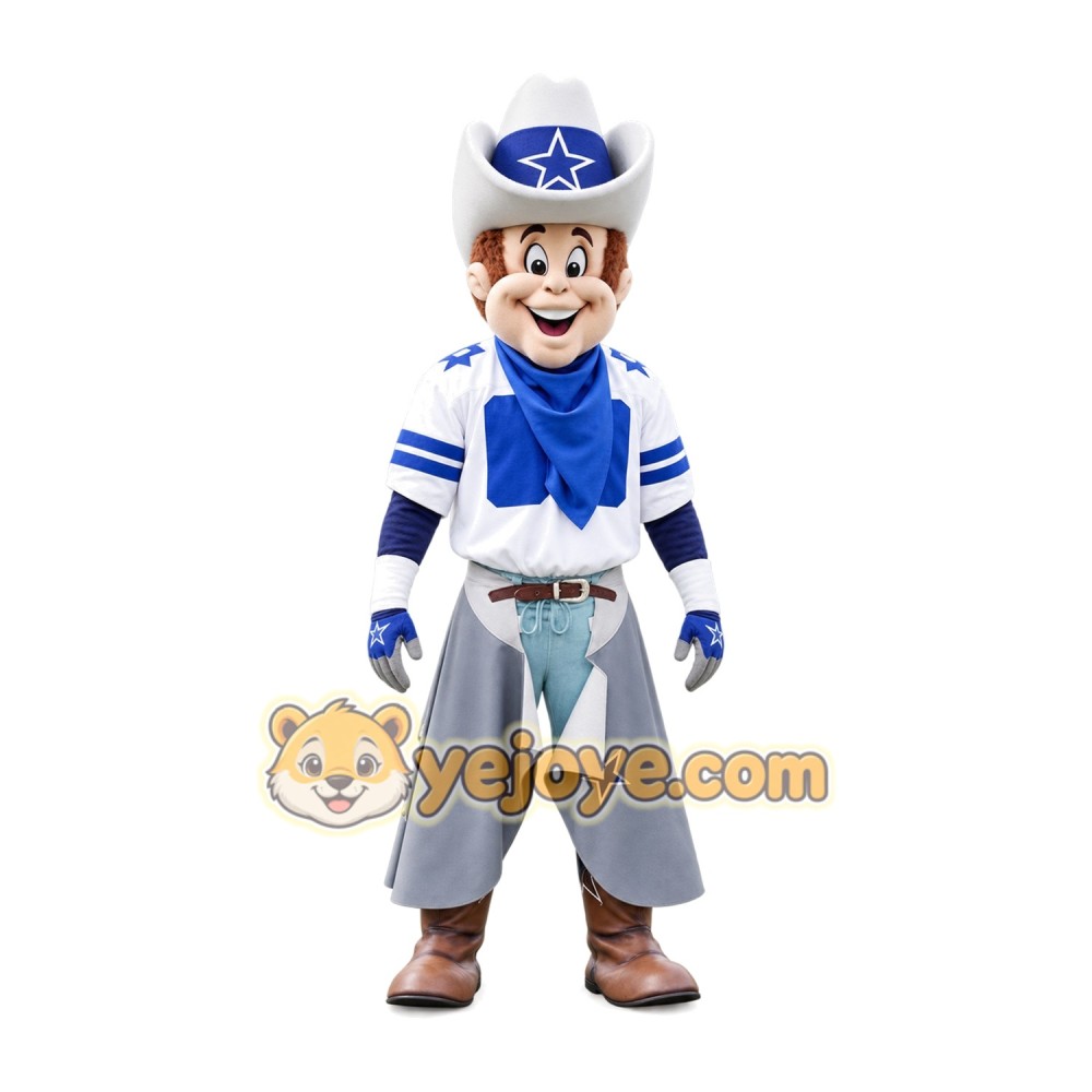 Dallas Rowdy Cowboy Mascot Costume Dallas Rowdy Cowboy Mascot Costume