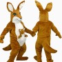 Brown and white kangaroo Mascot Costume