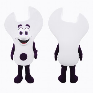 White Wrench Mascot Costume