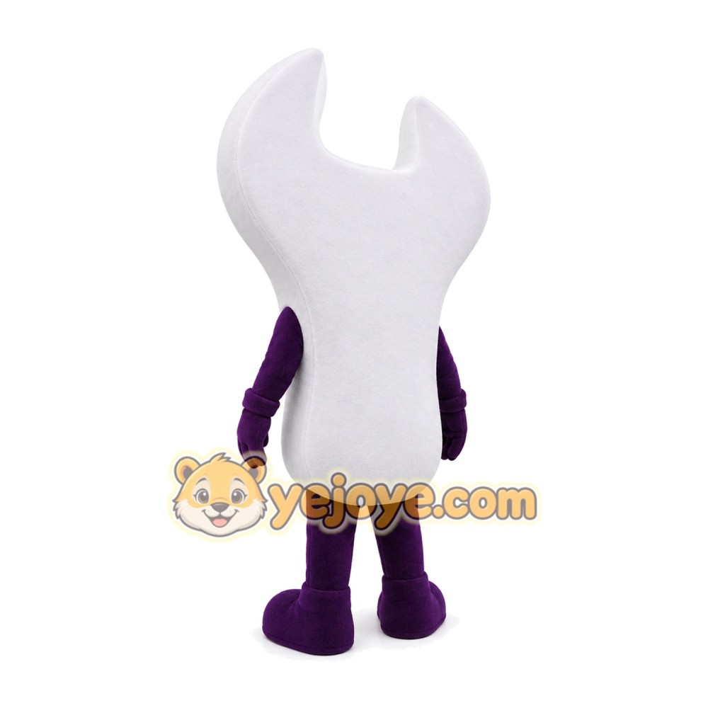 White Wrench Mascot Costume White Wrench Mascot Costume