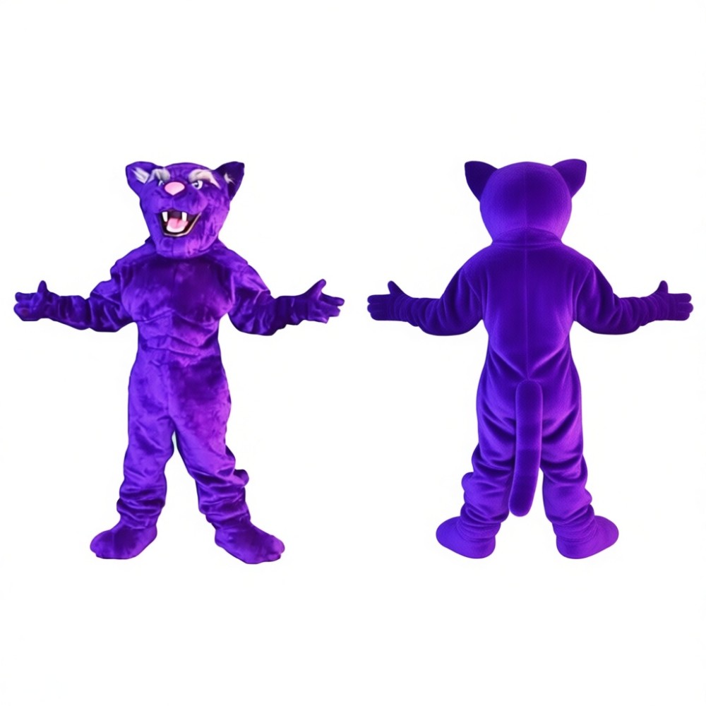 Purple Muscle Panther Mascot Costumes