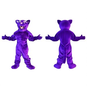 Purple Muscle Panther Mascot Costumes