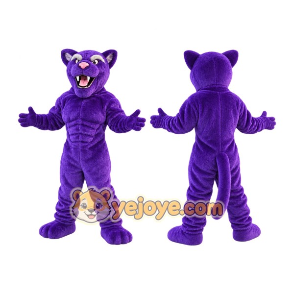 Purple Muscle Panther Mascot Costumes
