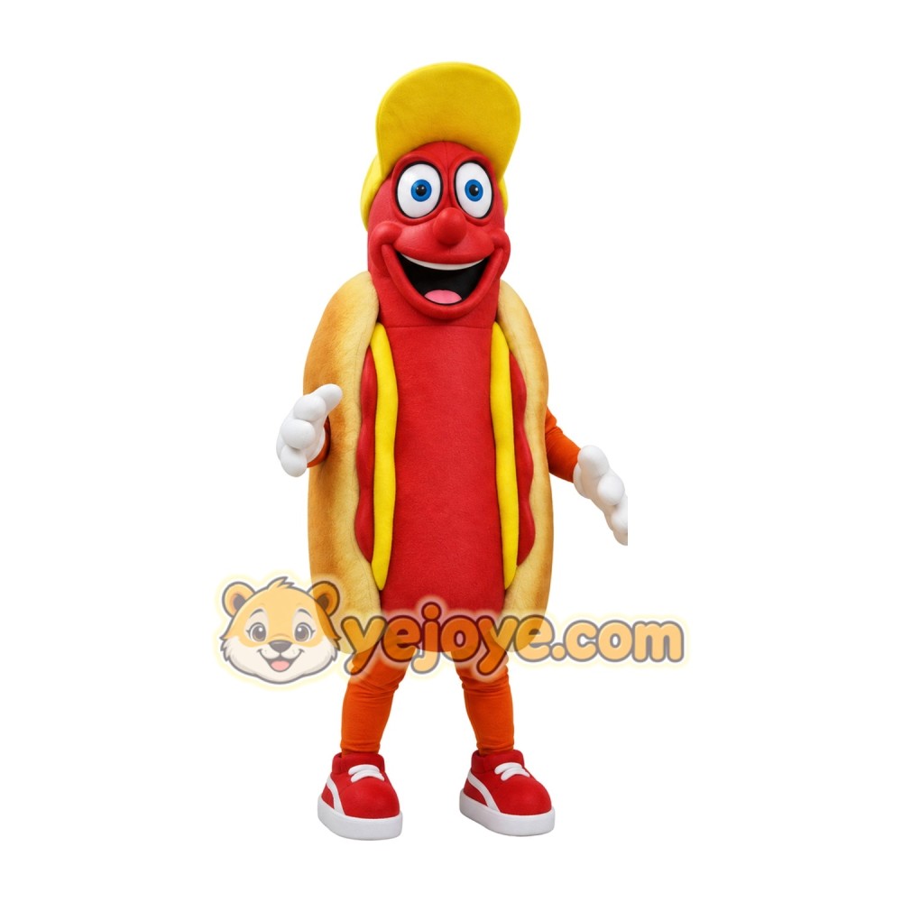 Happy Hot Dog Mascot Costumes Happy Hot Dog Mascot Costumes
