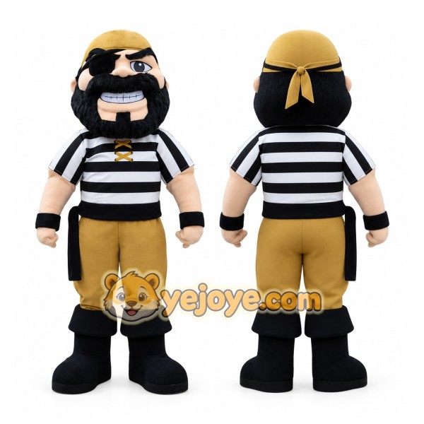 Bearded Pirate Mascot Costume