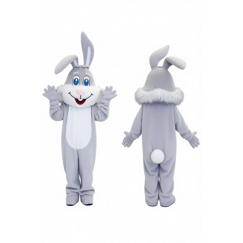 Grey Easter Bunny Rabbit Mascot Costume