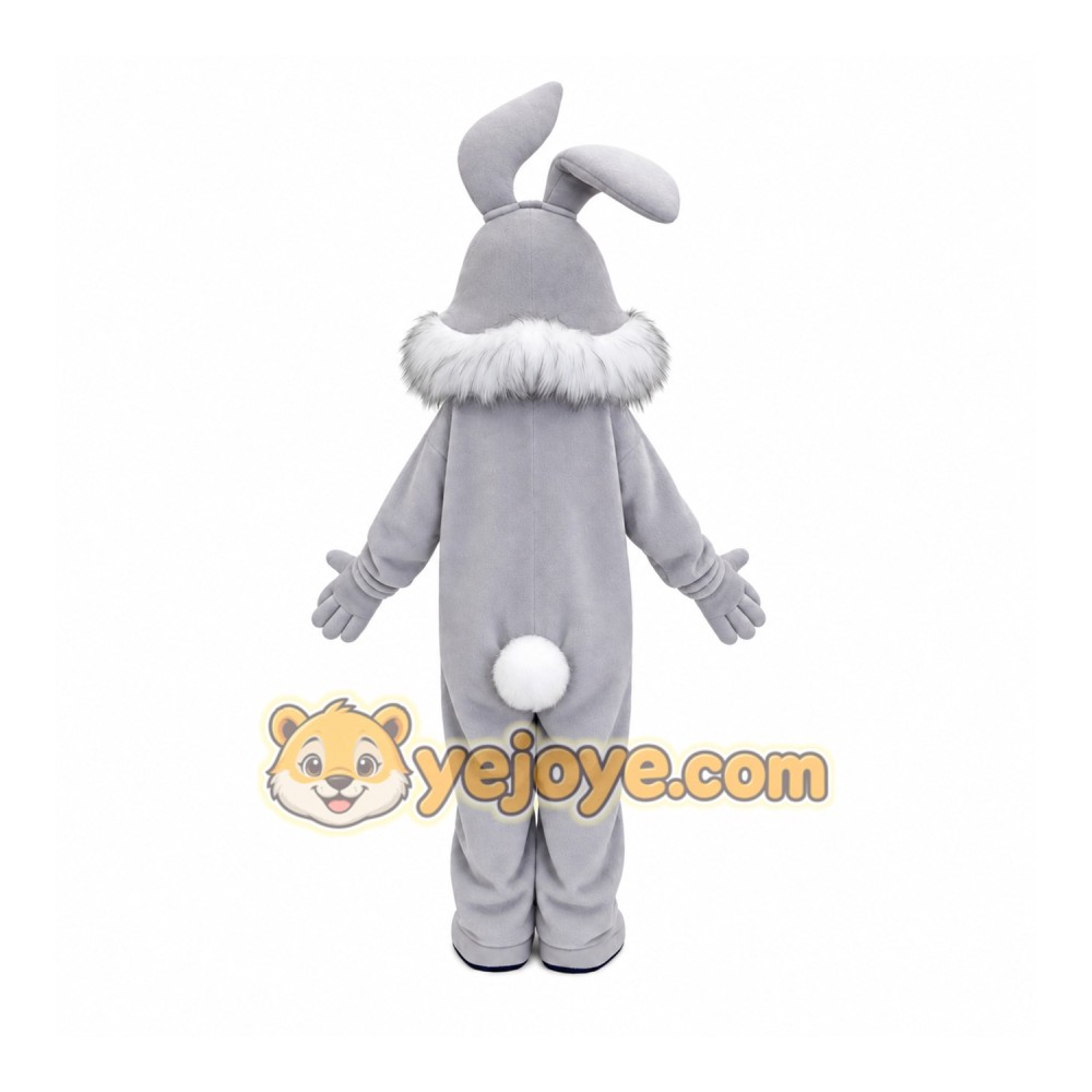 Grey Easter Bunny Rabbit Mascot Costume Grey Easter Bunny Rabbit Mascot Costume