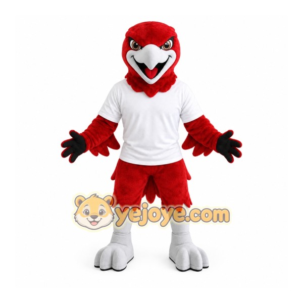 Red Fierce Eagle Warhawk Mascot Costume
