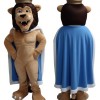 Crown Happy Lion Mascot Costume