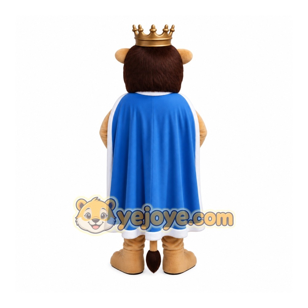 Crown Happy Lion Mascot Costume