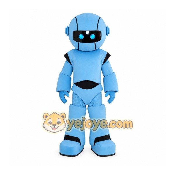 Cartoon Future Blue Robot Mascot Costume